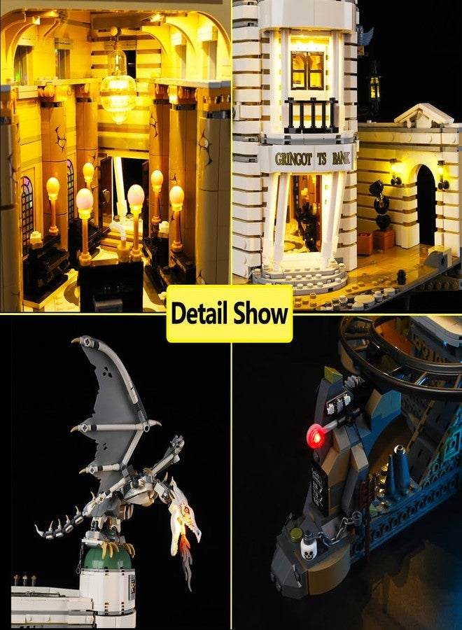 Kyglaring LED Light Kit Compatible with Lego 76417 Model Set, Lighting Accessories Compatible with Gringotts Wizard Bench, Lights Only (Model Not Included), Remote Sound Version - Image 4